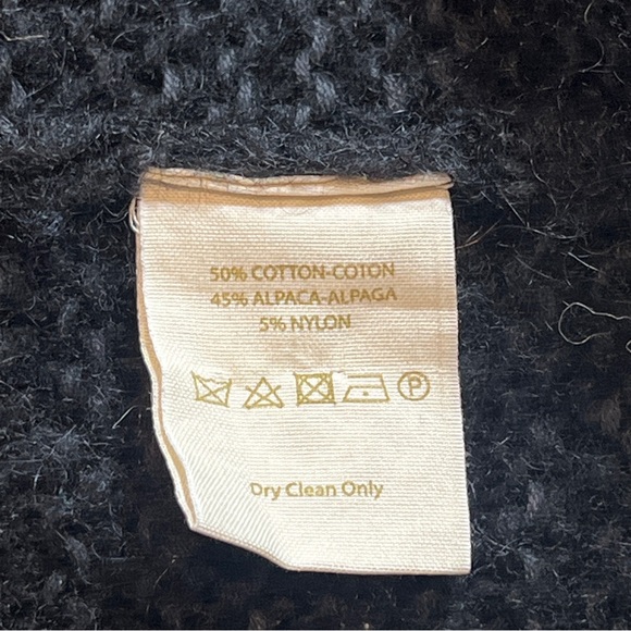 Free People xSmall Oversized Alpaca Blend Black Ultrasoft All Mine Sweater Cozy - Picture 4 of 12